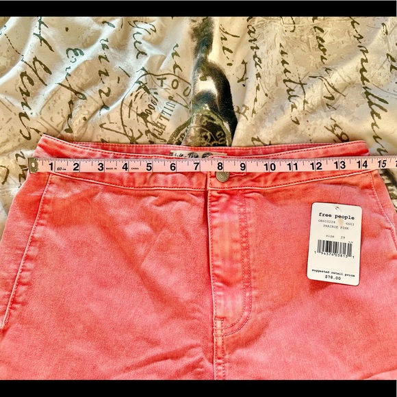 FREE PEOPLE WOMEN'S PINK FLOAT ON FLARE JEANS - Picture 6 of 6